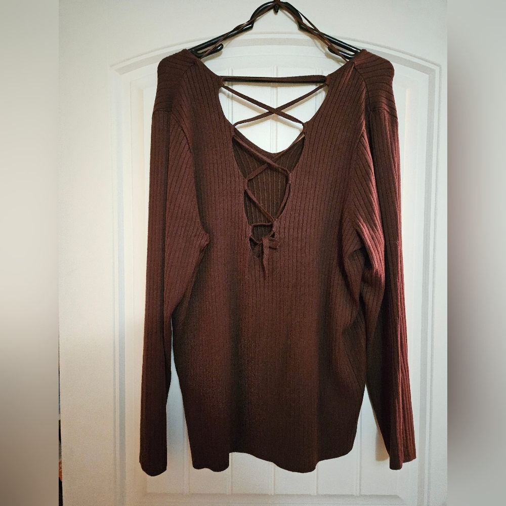 NWT Additionelle Tie Up Top 2X - Picture 4 of 7